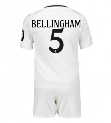 Real Madrid Jude Bellingham #5 Hemmakläder Barn 2024-25 Kortärmad (+ Korta byxor)